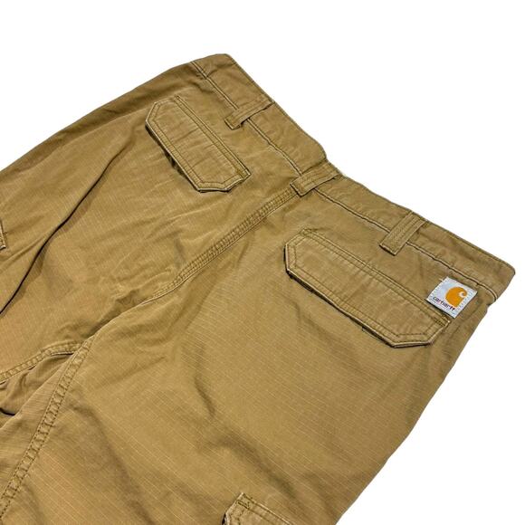 Carhartt Pants Men’s 36x30 Cargo Ripstop Relaxed Fit Tan Work Cotton Khaki - Picture 5 of 6